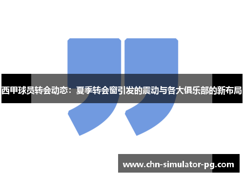 西甲球员转会动态：夏季转会窗引发的震动与各大俱乐部的新布局